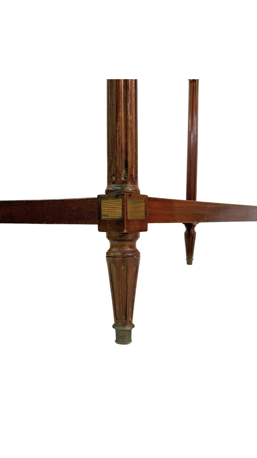 French Louis XVI Style Mahogany & Marble Console Table