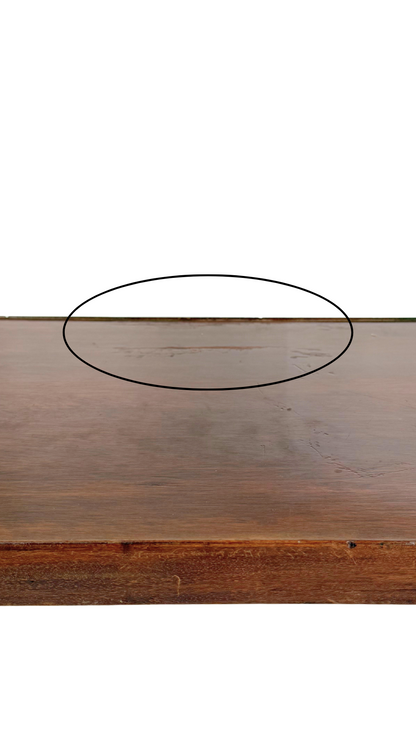French Louis XVI Style Mahogany & Marble Console Table