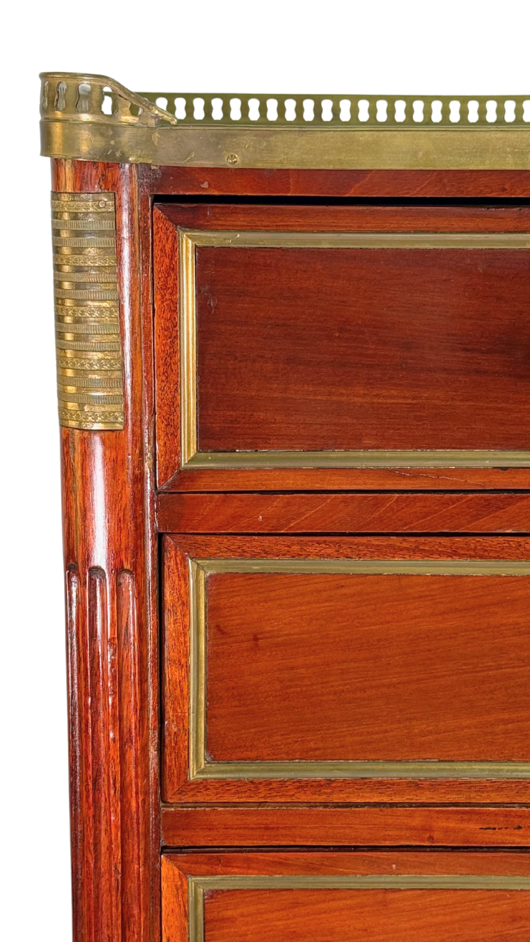 Louis XVI Period Mahogany & Brass-Mounted Semainier, 18th Century