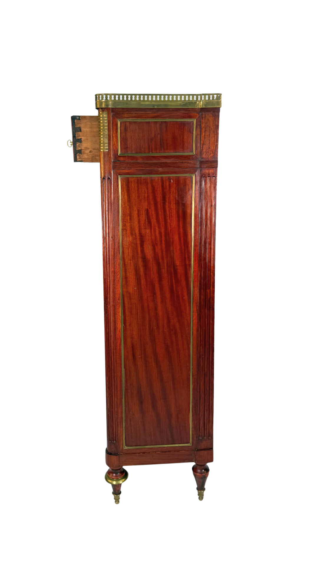 Louis XVI Period Mahogany & Brass-Mounted Semainier, 18th Century