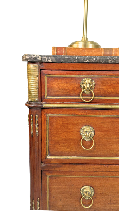 French Directoire Mahogany Commode with Marble Top