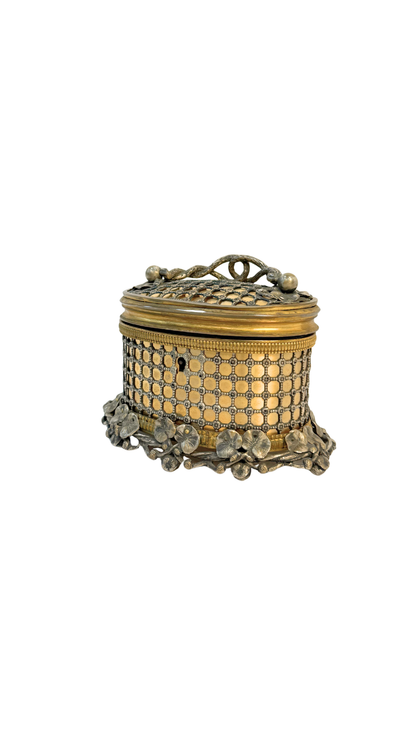 French Gilt and Silvered Bronze Keepsake Box