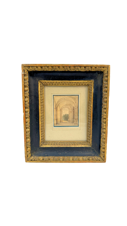 19th-Century French Architectural Watercolor