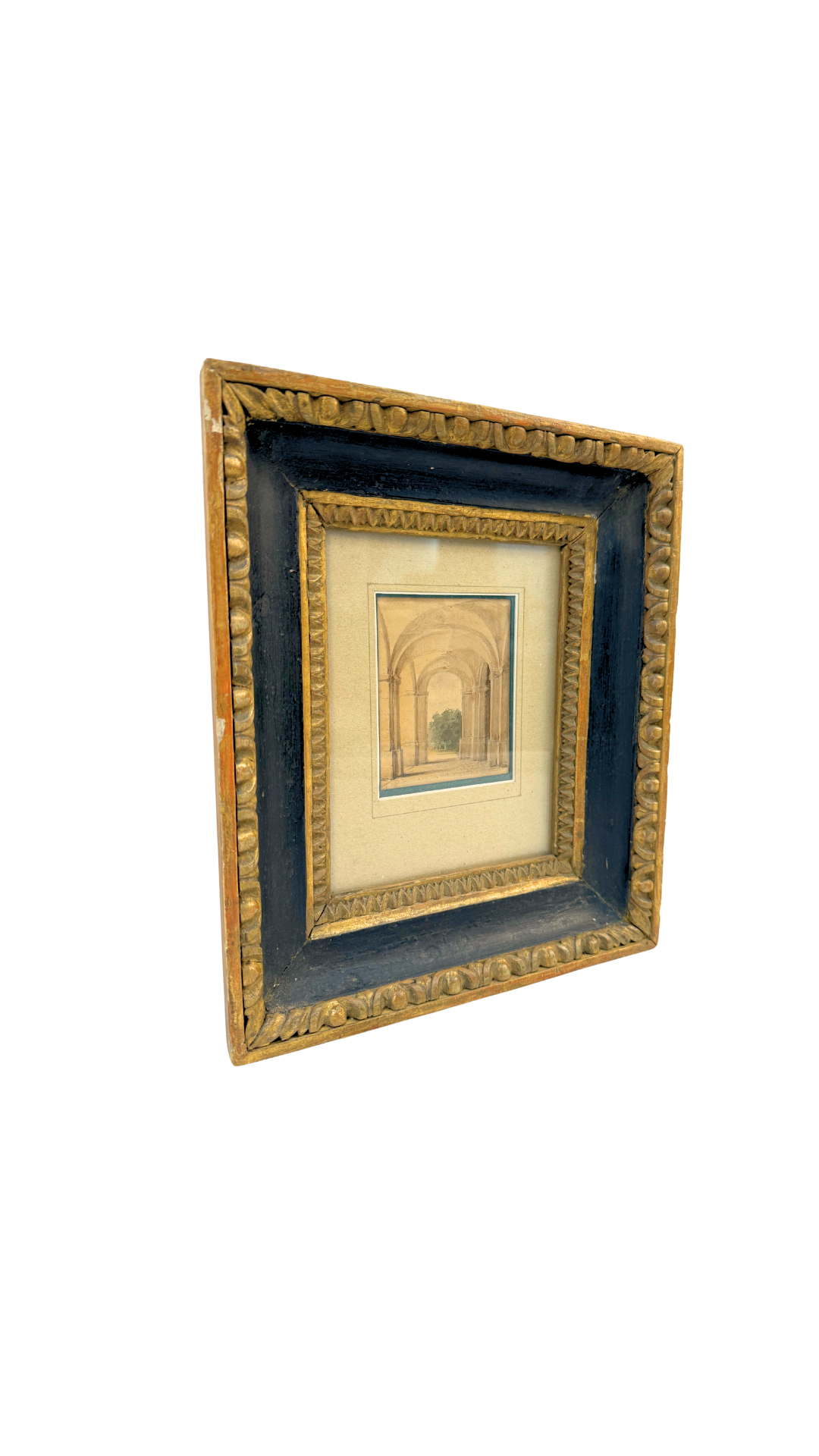 19th-Century French Architectural Watercolor