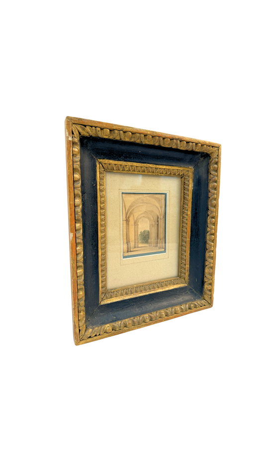 19th-Century French Architectural Watercolor