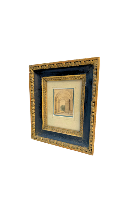 19th-Century French Architectural Watercolor