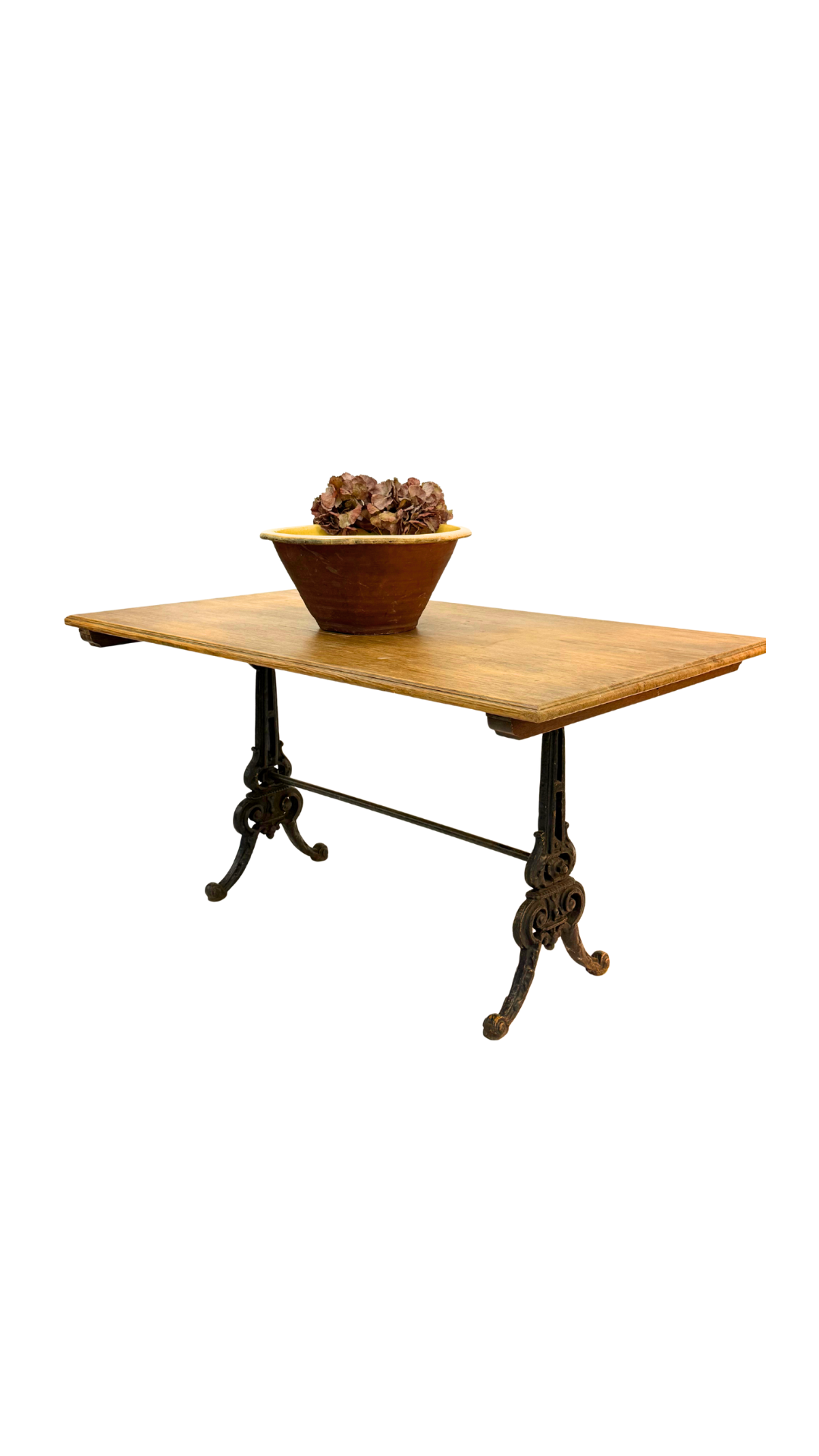 French Bistro Table with Cast Iron Base