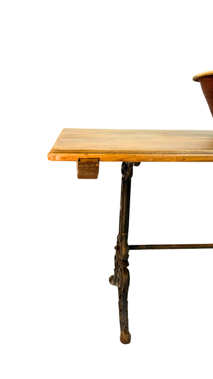 French Bistro Table with Cast Iron Base