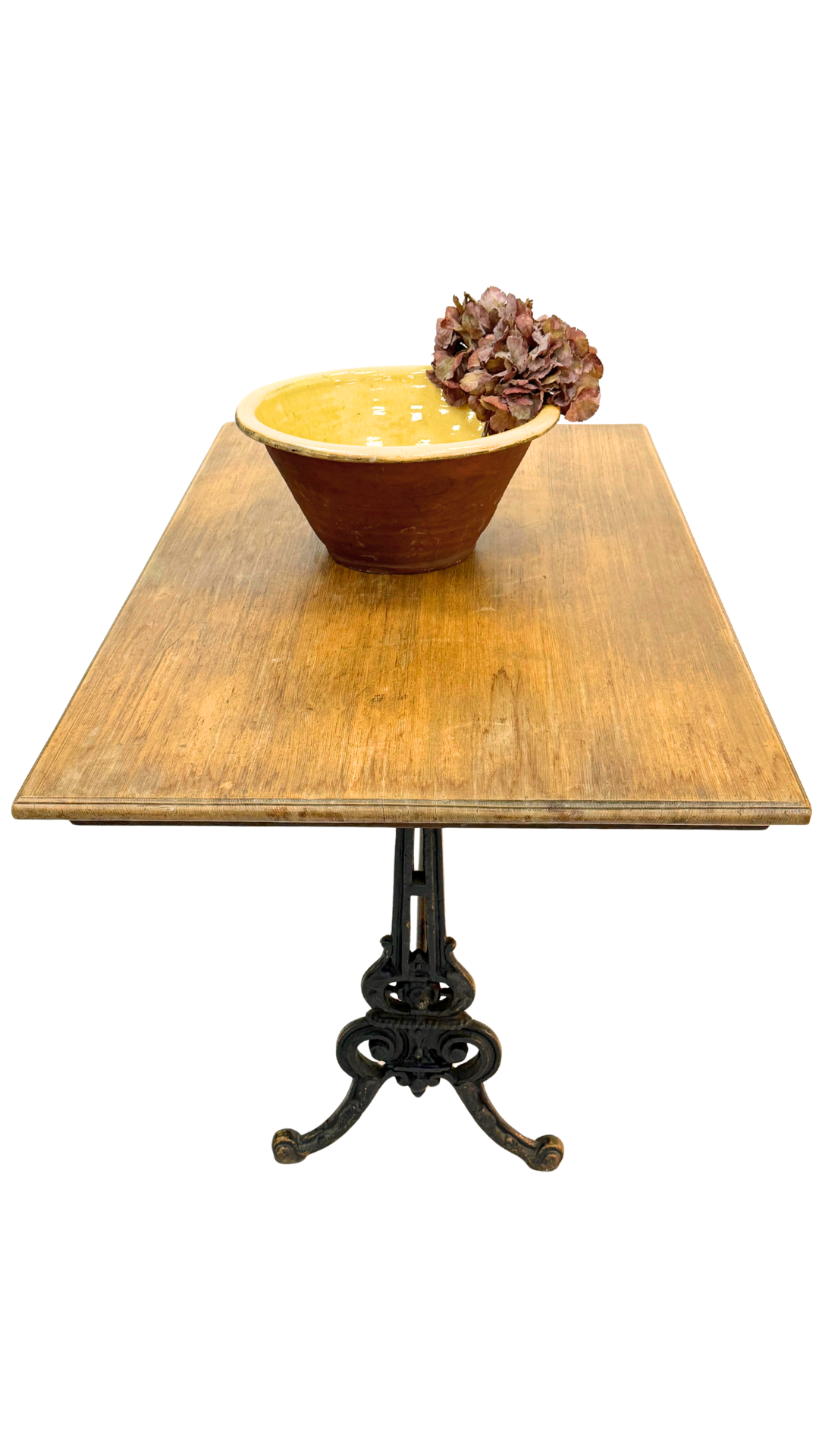French Bistro Table with Cast Iron Base