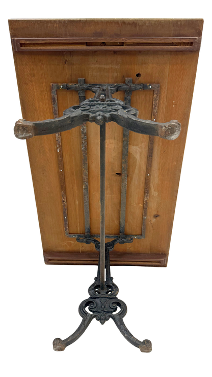 French Bistro Table with Cast Iron Base