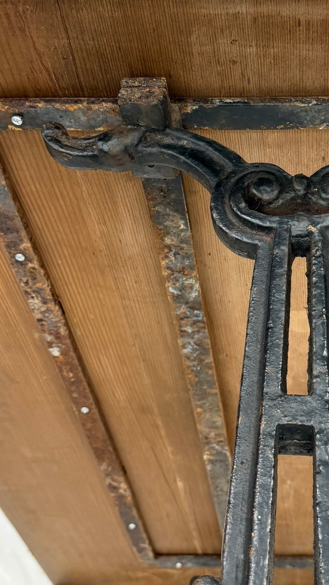 French Bistro Table with Cast Iron Base