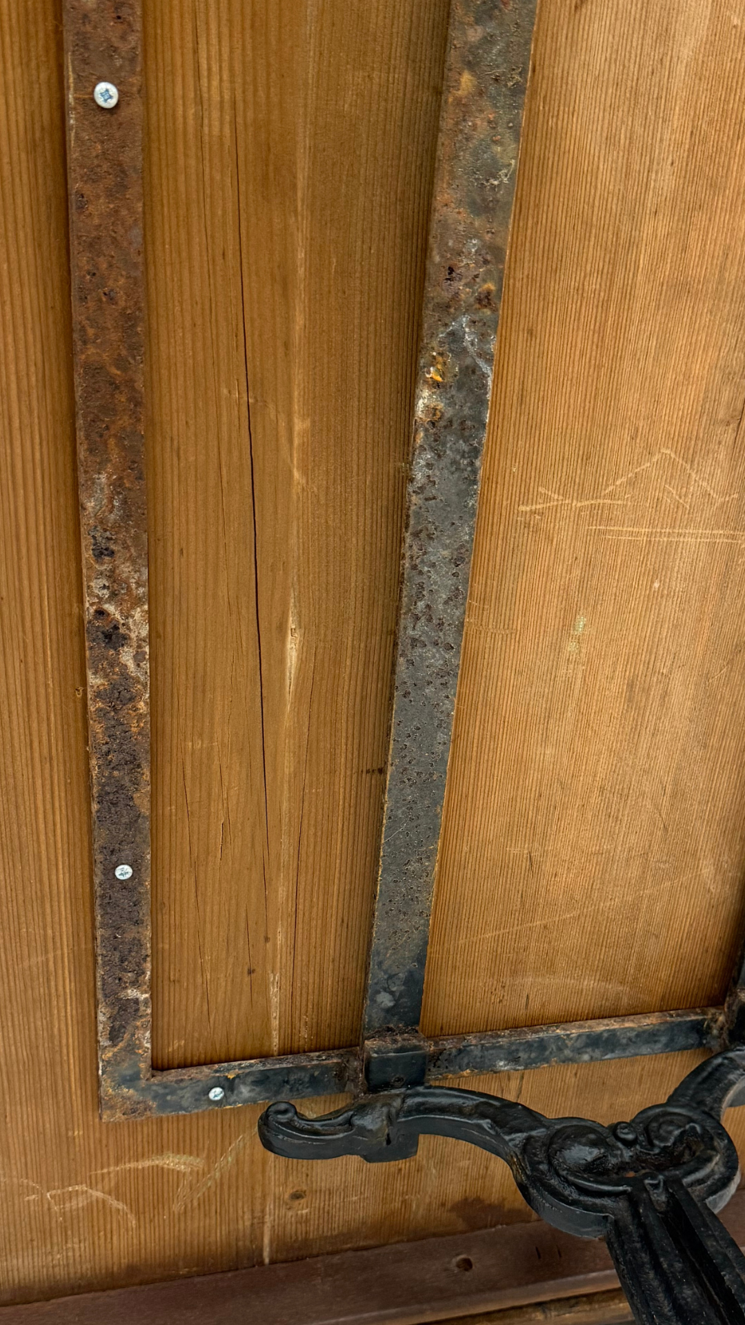 French Bistro Table with Cast Iron Base