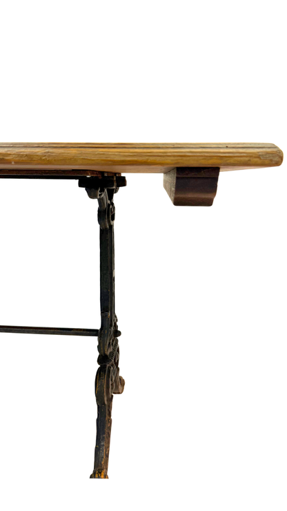 French Bistro Table with Cast Iron Base