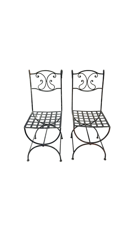 Pair of Wrought Iron Chairs