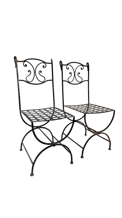 Pair of Wrought Iron Chairs