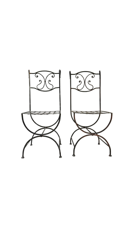 Pair of Wrought Iron Chairs
