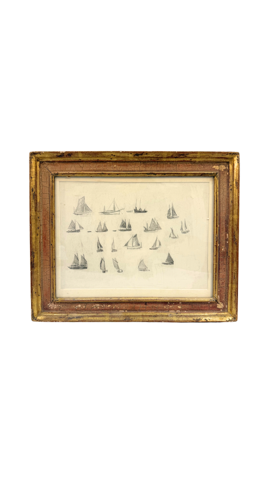 Antique French Maritime Study