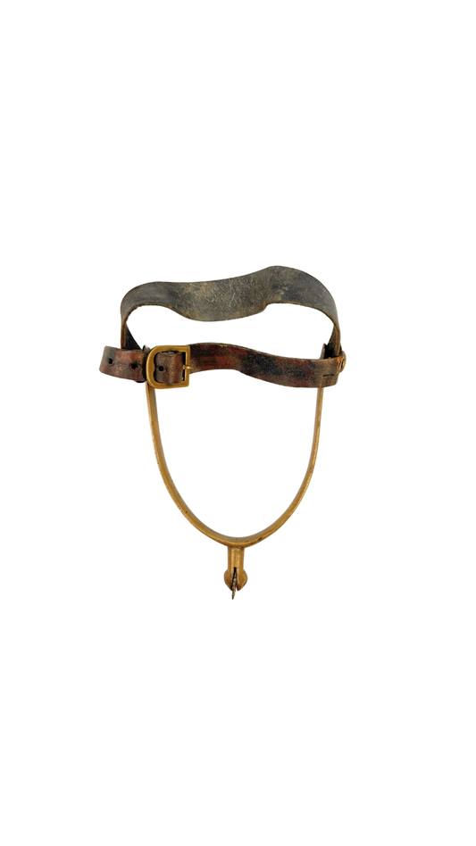 French Brass Spur with Leather Strap