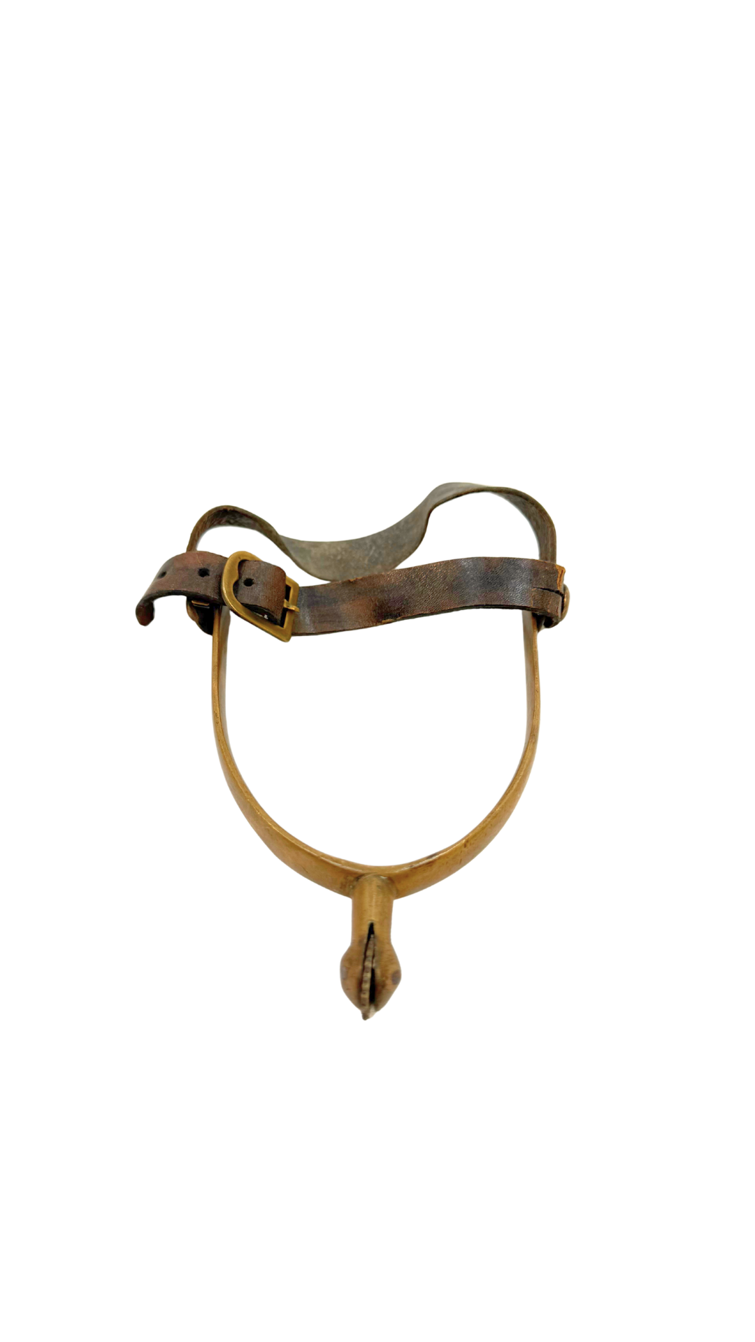 French Brass Spur with Leather Strap