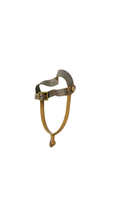 French Brass Spur with Leather Strap