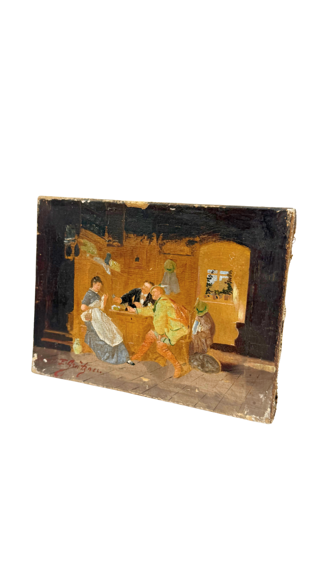 French Interior Scene by E. Brugner