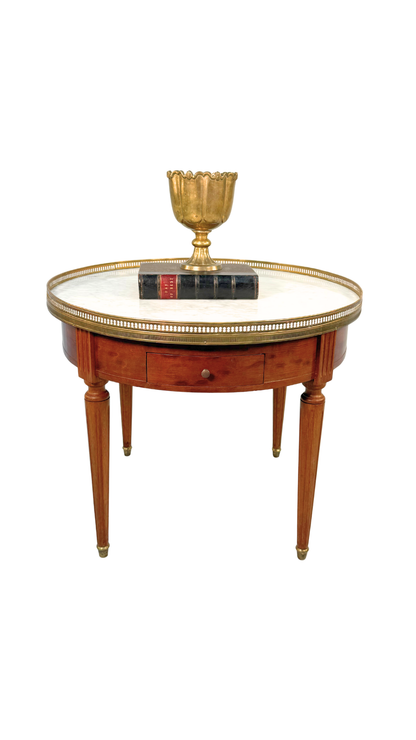 Louis XVI–Style Marble-Top Bouillotte Table