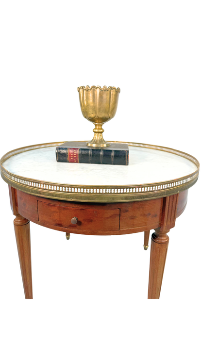 Louis XVI–Style Marble-Top Bouillotte Table