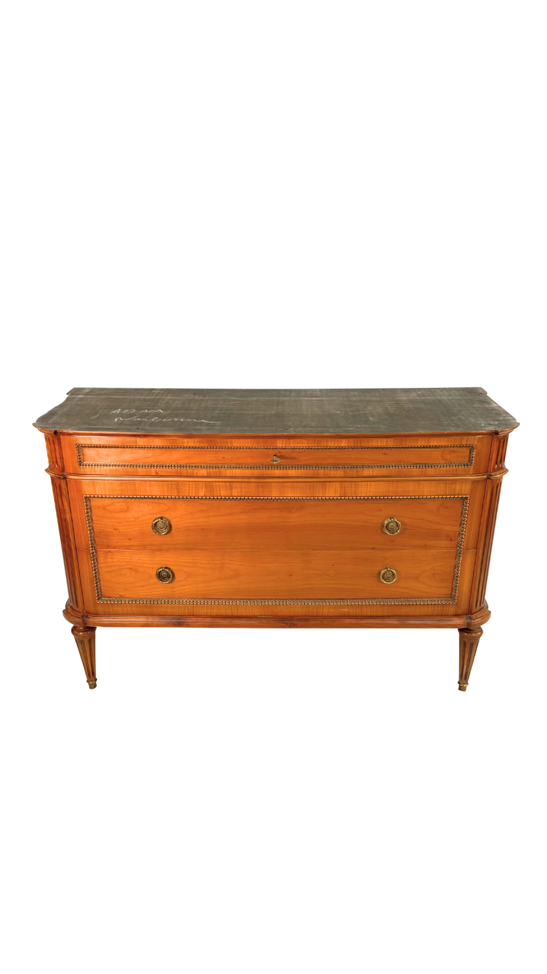 French Louis XVI–Style Vintage Cherry Veneer Commode