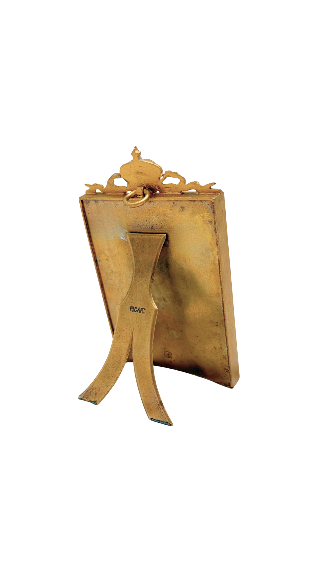 Picart Gilt Bronze Frame with Regal Crown Crest