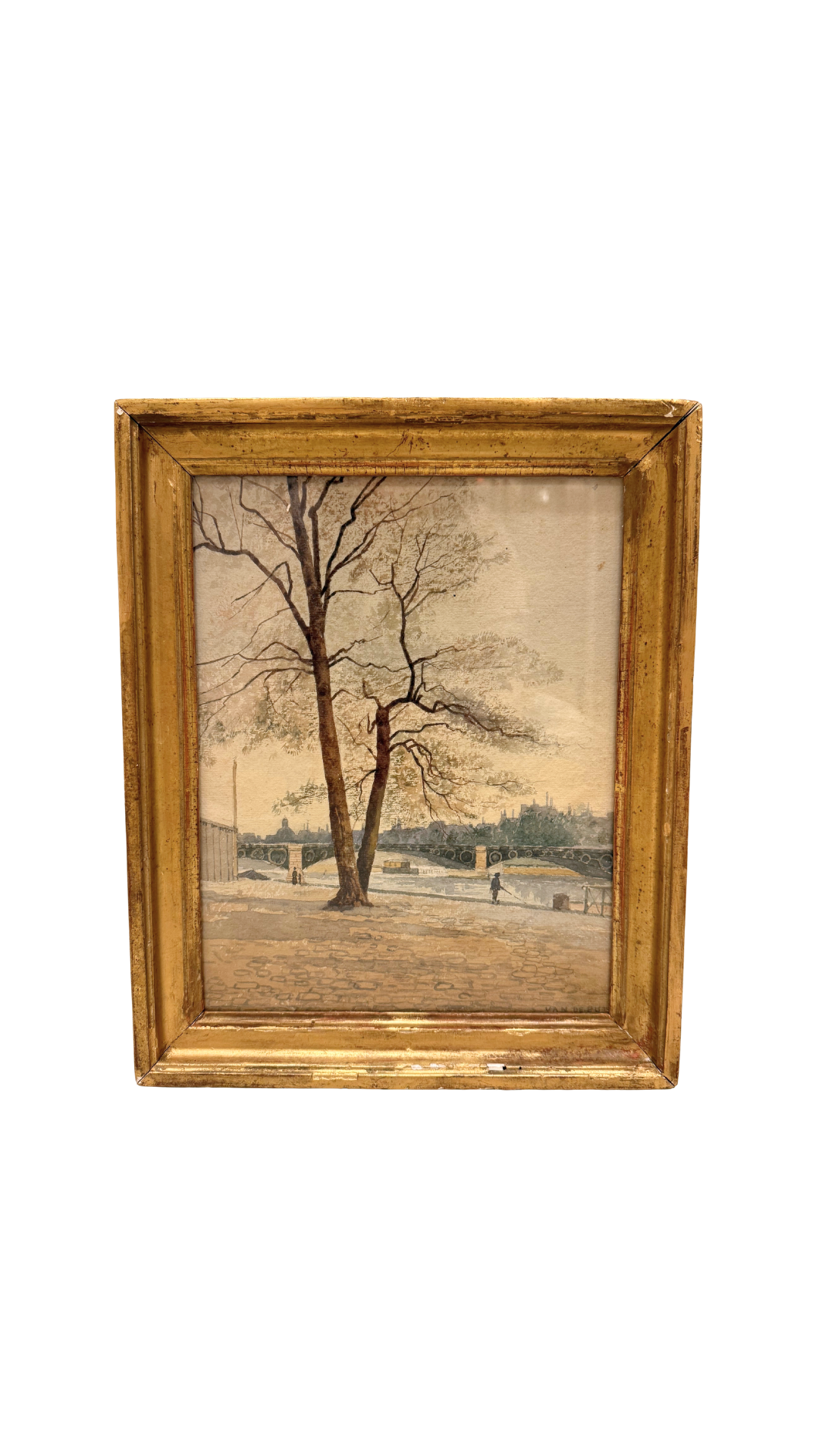 French Watercolor of the Seine, Van de Put