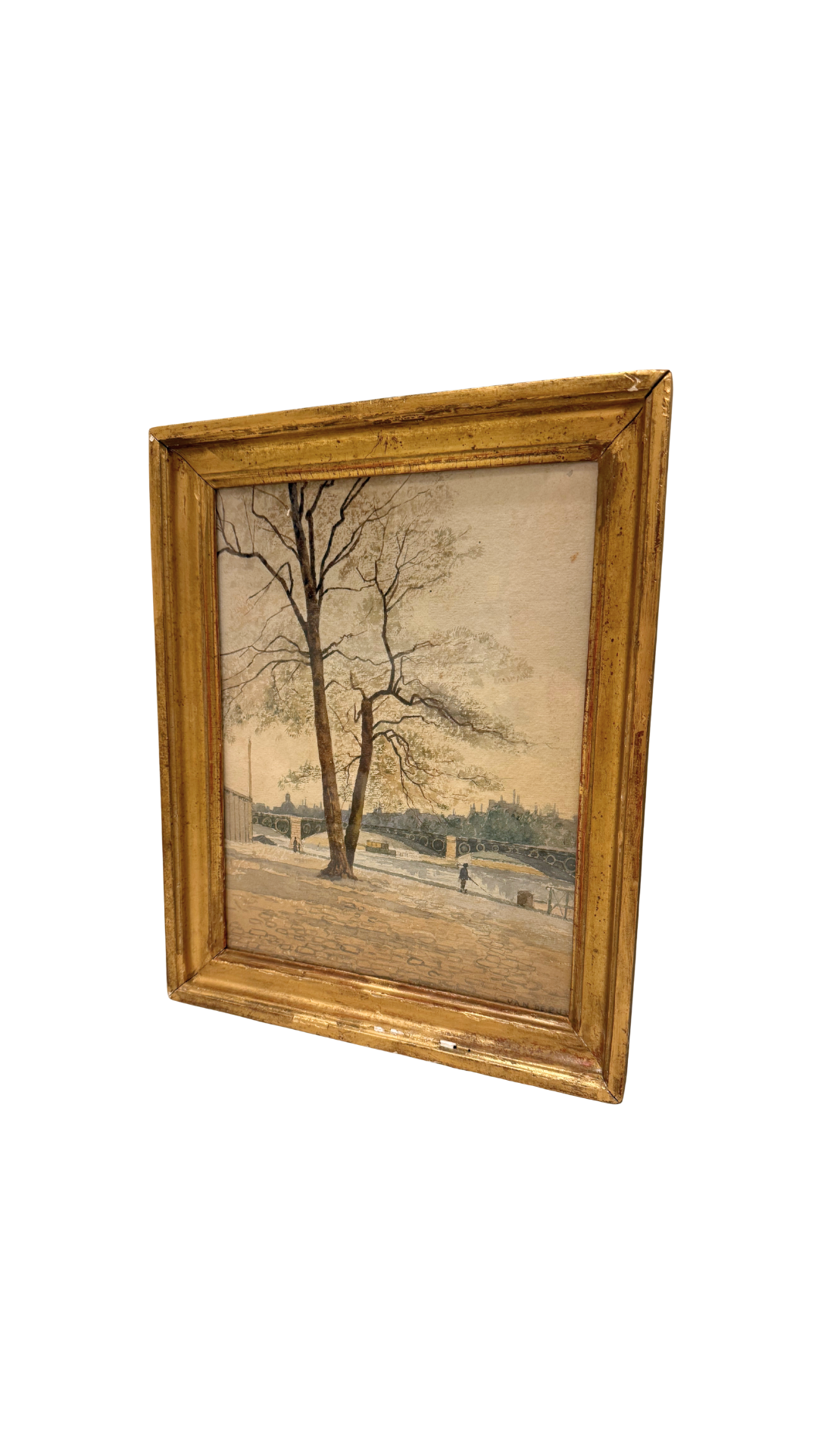 French Watercolor of the Seine, Van de Put