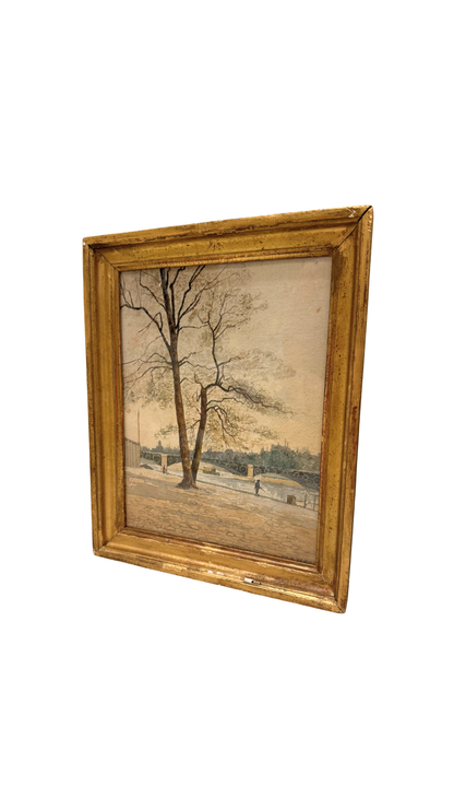 French Watercolor of the Seine, Van de Put