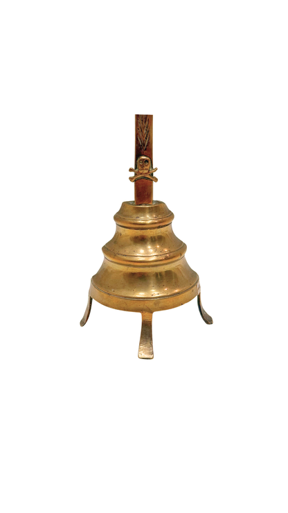 Antique French Brass Standing Crucifix