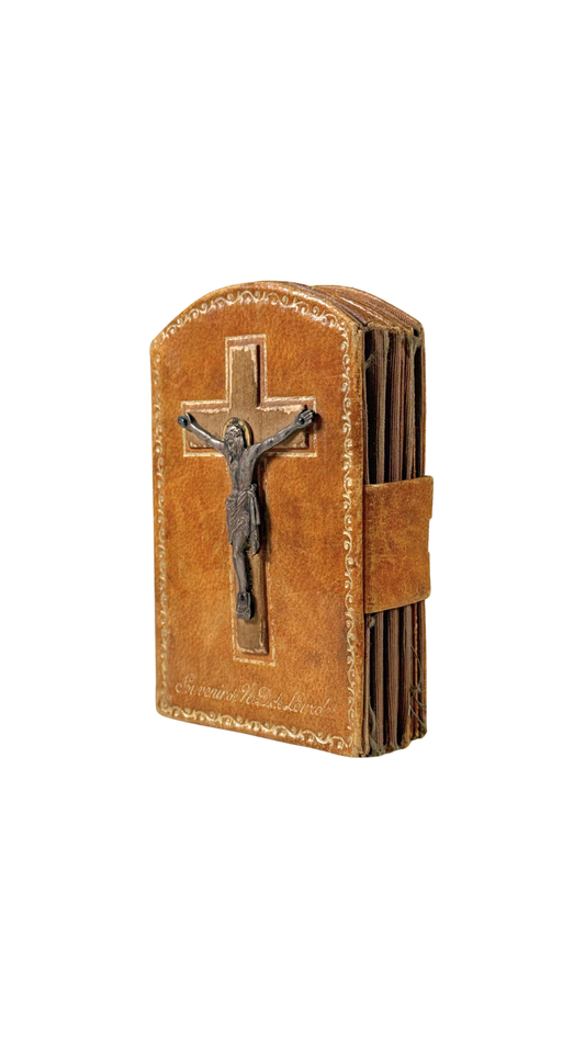 Antique Leather Stations of the Cross Devotional