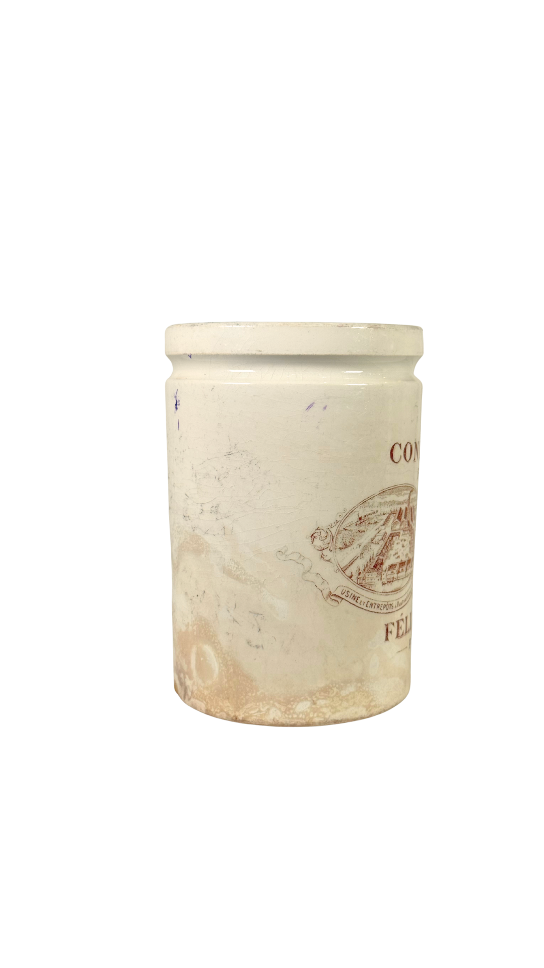Antique French Félix Potin Confitures Jar