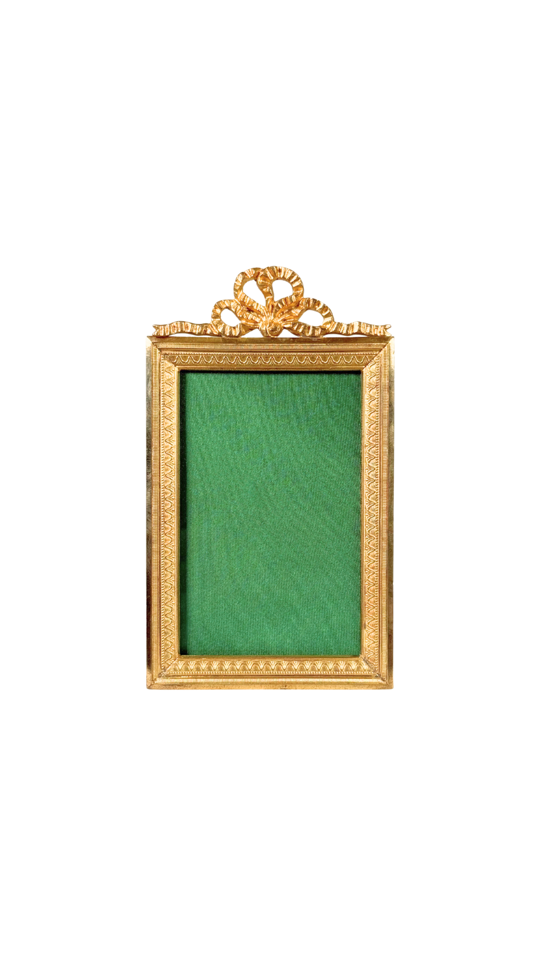 Antique French Gilt Frame with Ribbon Crest
