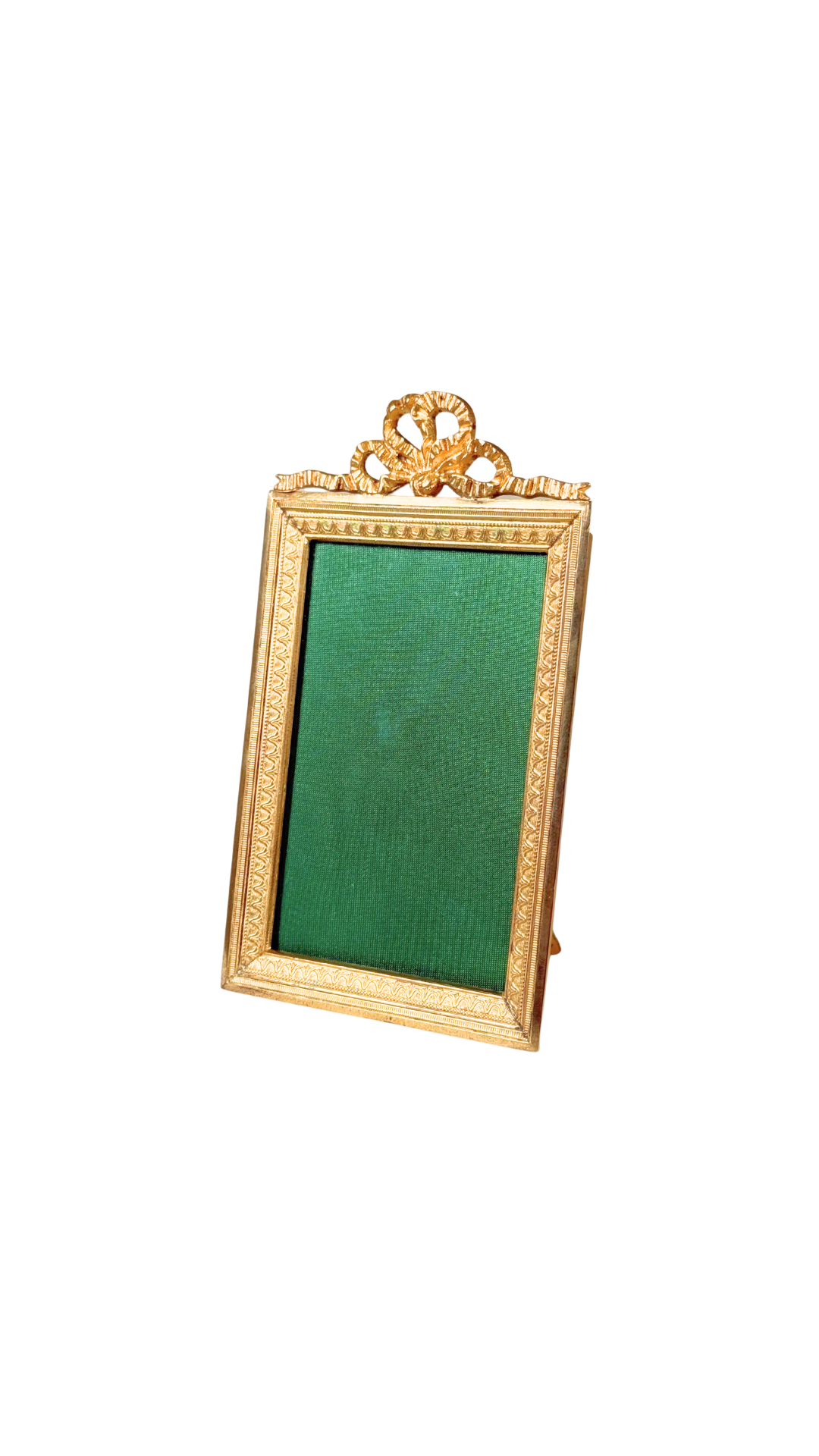 Antique French Gilt Frame with Ribbon Crest