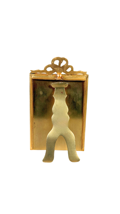 Antique French Gilt Frame with Ribbon Crest