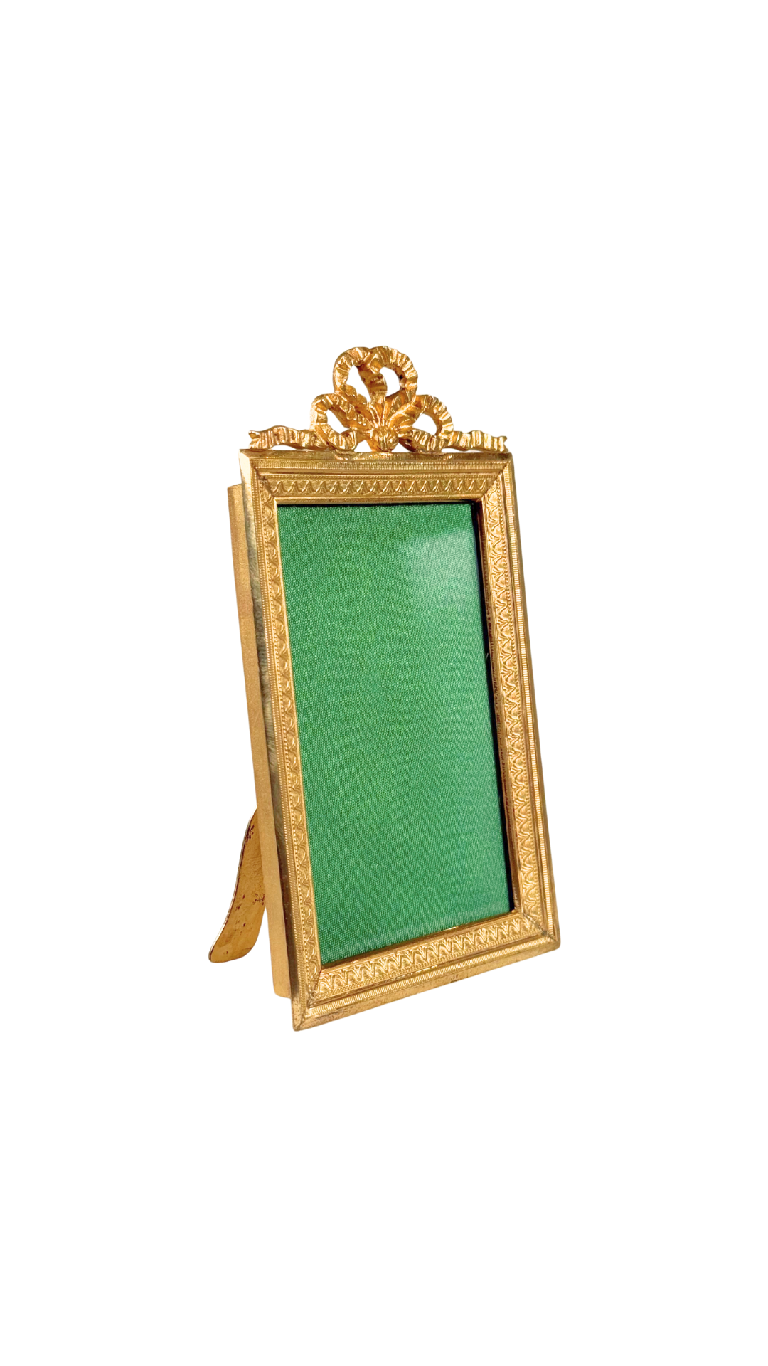 Antique French Gilt Frame with Ribbon Crest