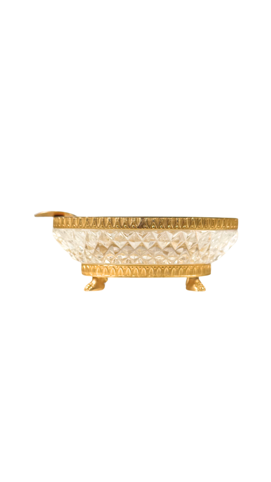 Crystal and Brass Tray