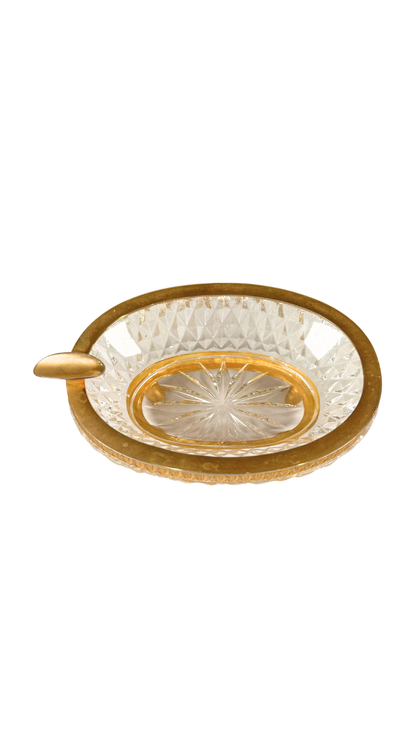 Crystal and Brass Tray