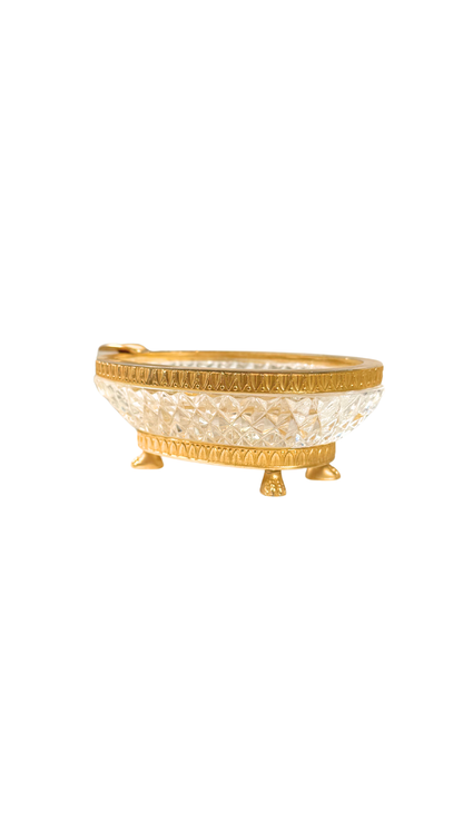 Crystal and Brass Tray