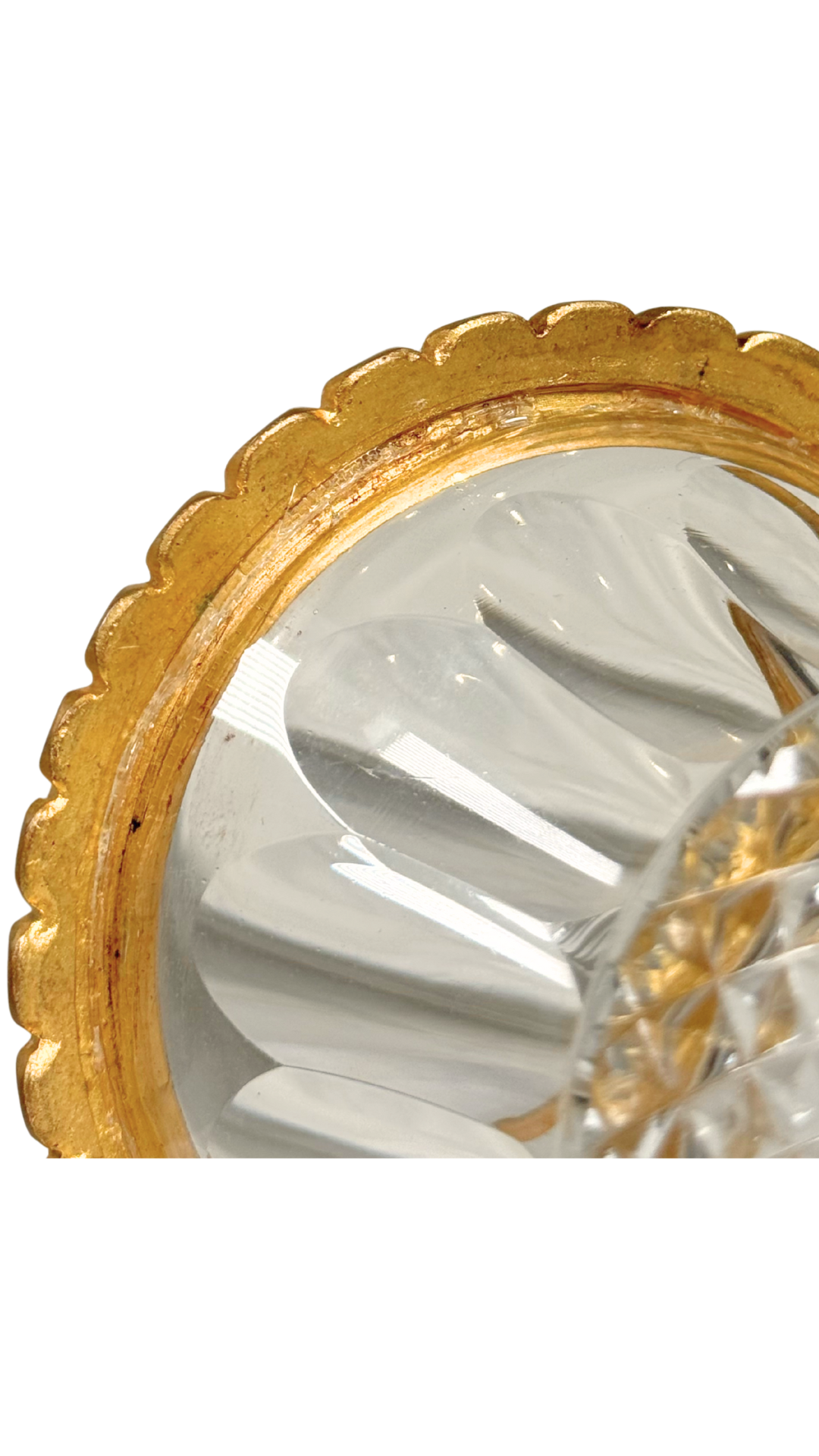 Cut Crystal & Gilt Bronze Vase