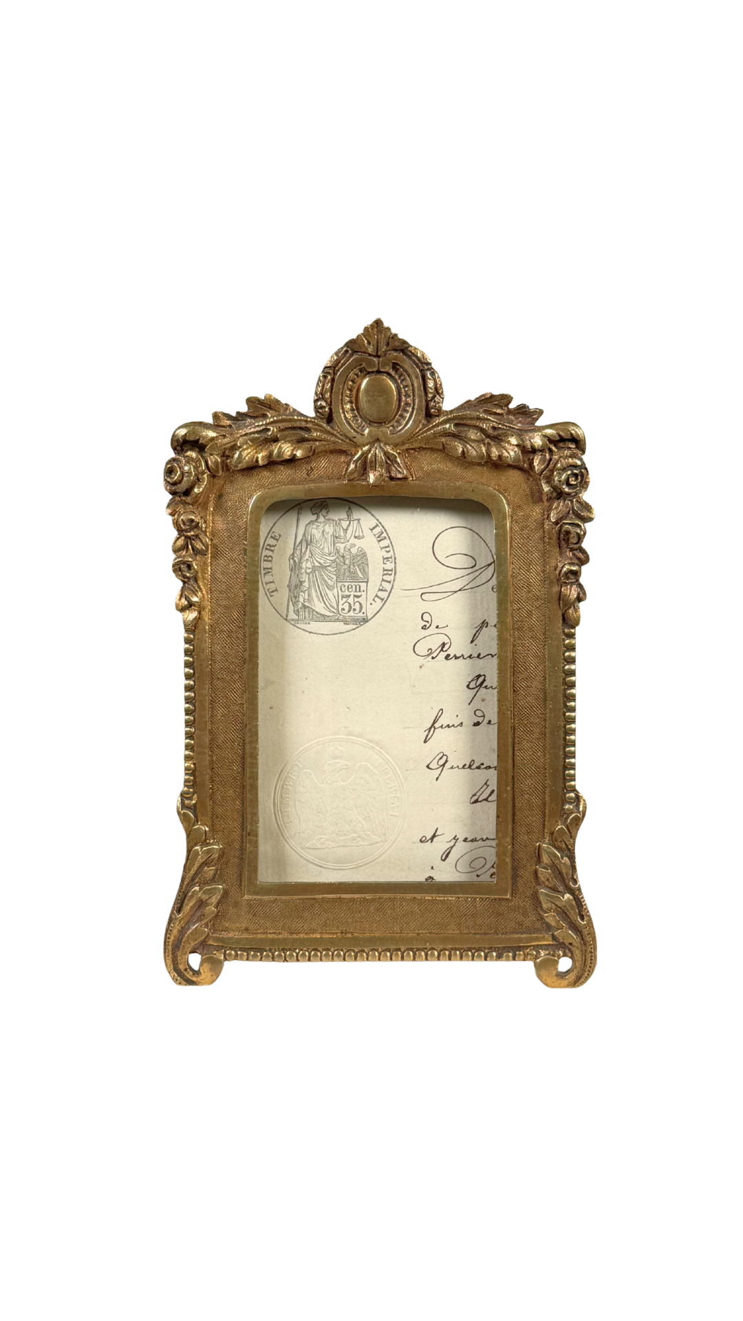 Antique Gilt Bronze Standing Frame