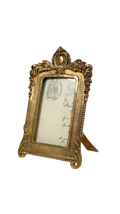 Antique Gilt Bronze Standing Frame