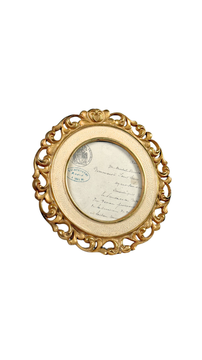 Oval Gilt Bronze Standing Frame