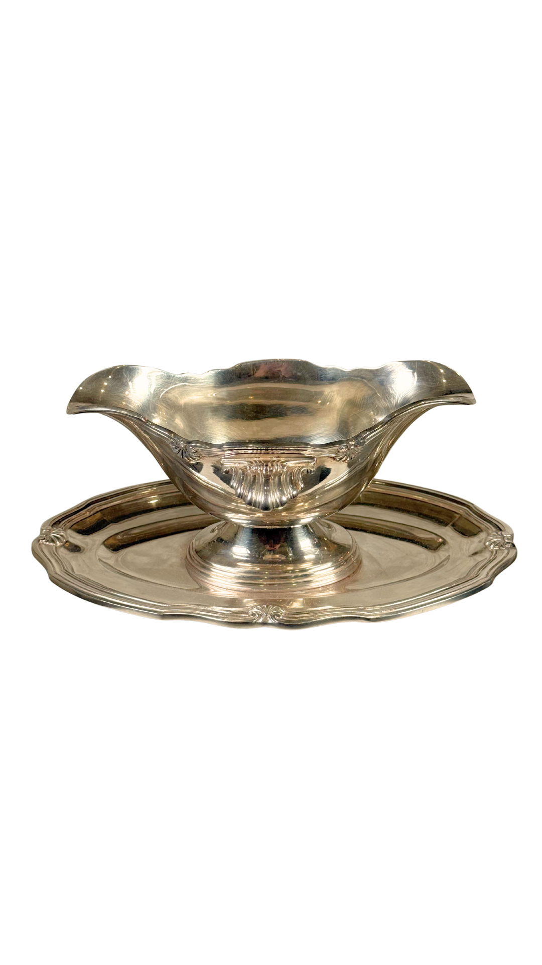 French Silverplate Sauce Boat