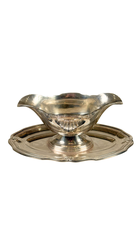 French Silverplate Sauce Boat