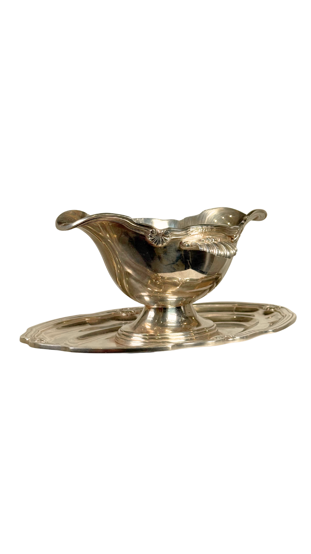 French Silverplate Sauce Boat