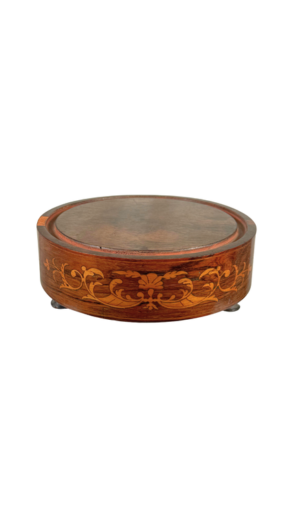 French Inlaid Wood Riser
